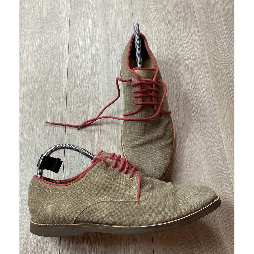 Sebago Men's Shoes Norwich Oxford Taupe Canvas‎ Upper Dress Size 8 M